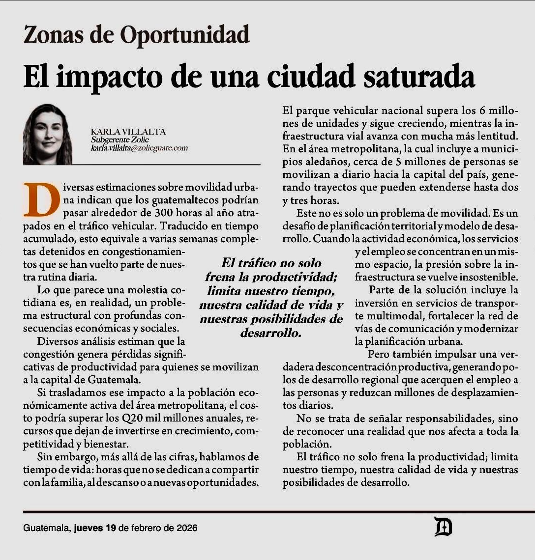 El impacto de una ciudad saturada diario