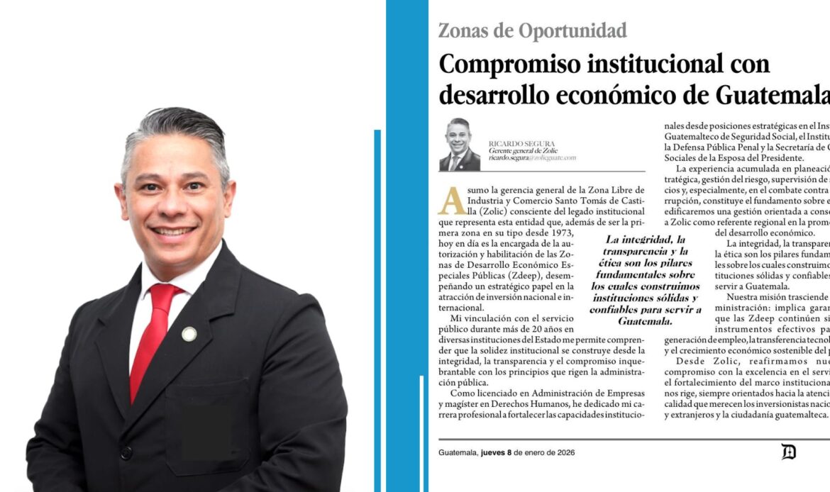 Compromiso de institucional con desarrollo económico de Guatemala