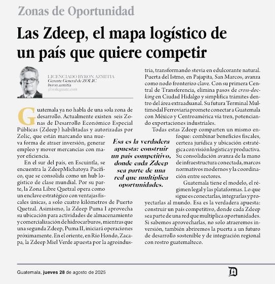 Las ZDEEP, el mapa logístico de un país que quiere competir